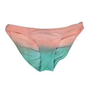 Dip-Dye Bikini Bottoms In Coral & Teal Gradient PilyQ Womens Size L